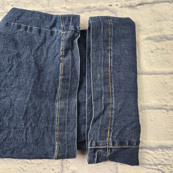 m jeans Maurices Women's Jeans Super Hi-Rise Wide Leg Button Fly size 2 Short - Picture 12 of 16